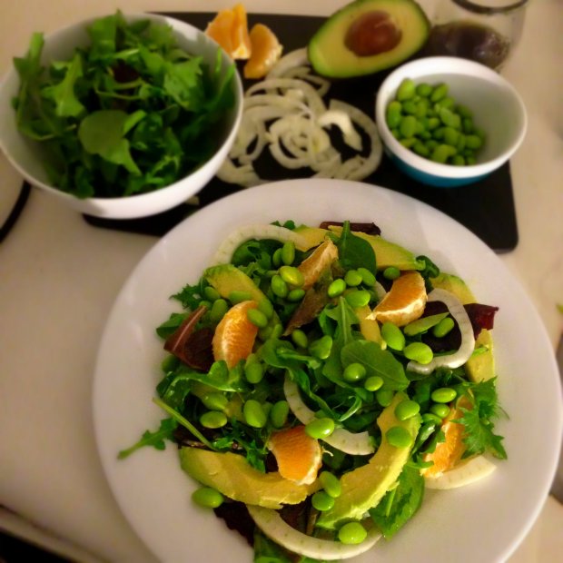 Arugula Salad with Tangelo, Edamame, Fennel, and Avocado - www.cloudthyme.com