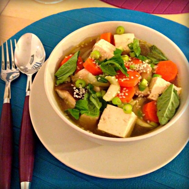 Hearty Miso Noodle Soup - www.cloudthyme.com
